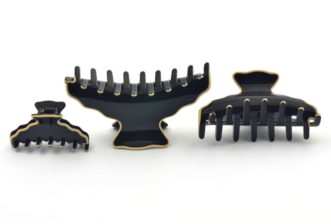 Mocha hair clip 3 sizes handmade in France | MC Davidian medium thick hair