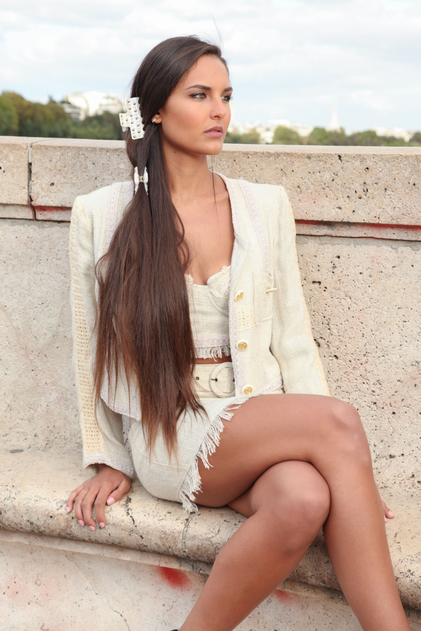 Studded & Rhinestones Hair Clip PM﻿