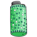 MC Davidian designer lighter – colourful polka dot illustration